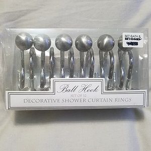 Silver shower curtain rings